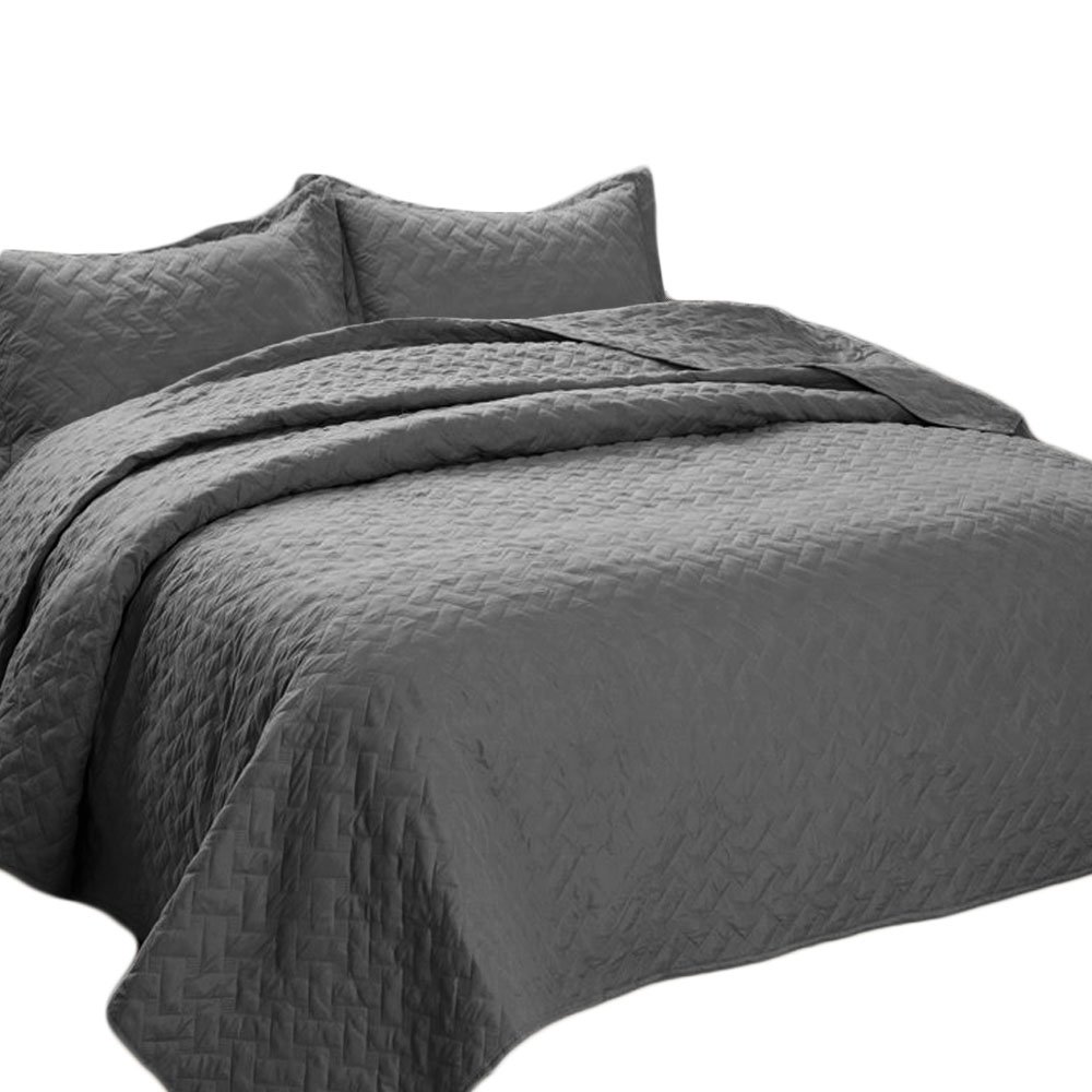 Quilt Set Solid Grey Full/Queen(86\