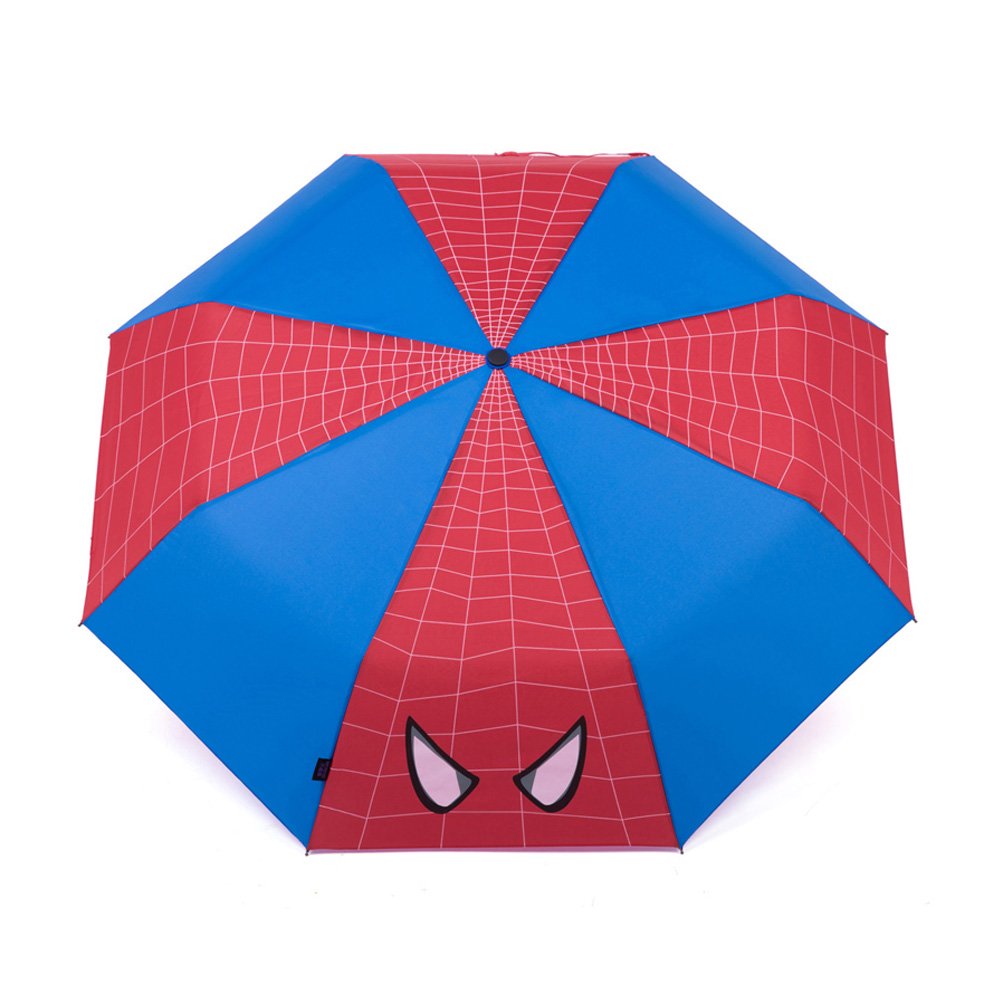 ADJOY9 Manual Cartoon 8-rib Pongee Cloth Windproof 3-Fold Kids Mini Rain Umbrella
