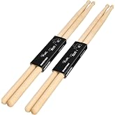 2 Pairs 5A Drum Sticks, Oval Wood Tip Non-slip | for Jazz Drum Electronic Drums Musical Instrument Percussion