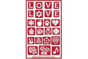 Armour Etch Over N Over Stencil Over N Glass Etching Stencil, Brown