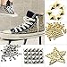 Haobase 50pcs 12mm Gold Plated Pyramid Studs Rivet Spike Nickel Punk Bag Belt Leathercraft Bracelets Clothes