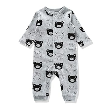 Amazon Baby Nest ベビー服 長袖 カバーオール ロンパース パジャマ