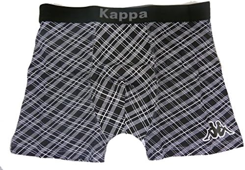 Kappa Men's Boxer Underwear Black w/White Stripes (X-Large)