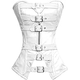 luvsecretlingerie Heavy Duty 20 Double Steel Boned Waist Training Leather Overbust Tight Shaper Corset #8177-LE
