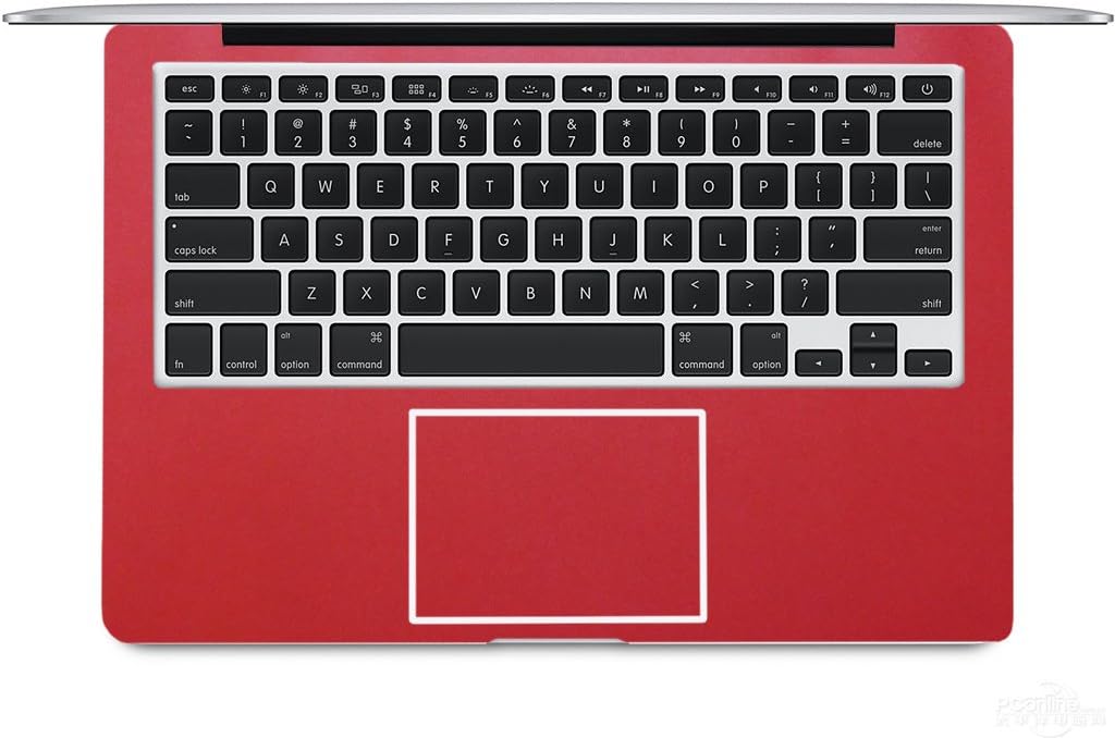2-Pack BingoBuy Customized Free Cut Palm Rest Palmrest Vinyl Sticker w/Touchpad Trackpad Sticker for 13.3" MacBook pro with Retina Model: A1425 or A1502 (Shimmery Red)