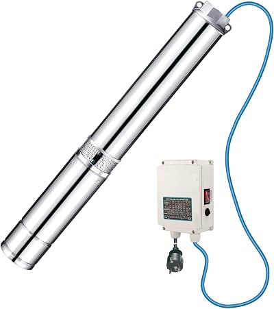 AMUR 4 Inch Deep Well Pump 1100W Submersible Borehole Fountain Pump 10.2 Bar