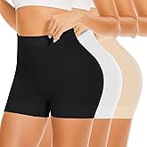 FRESBEIT 3 Pack Shorts for Under Dress Women Comfortable Smooth Boyshorts Panties Smooth Shapewear Shorts 2XL