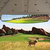 Golf cart Rear View Mirror, HKOO 16.5" Extra Wide 180 Degree Panoramic Rear View Mirror Fit for Golf Cart EZGO Club Car Yamaha（Golf cart Mirrors）