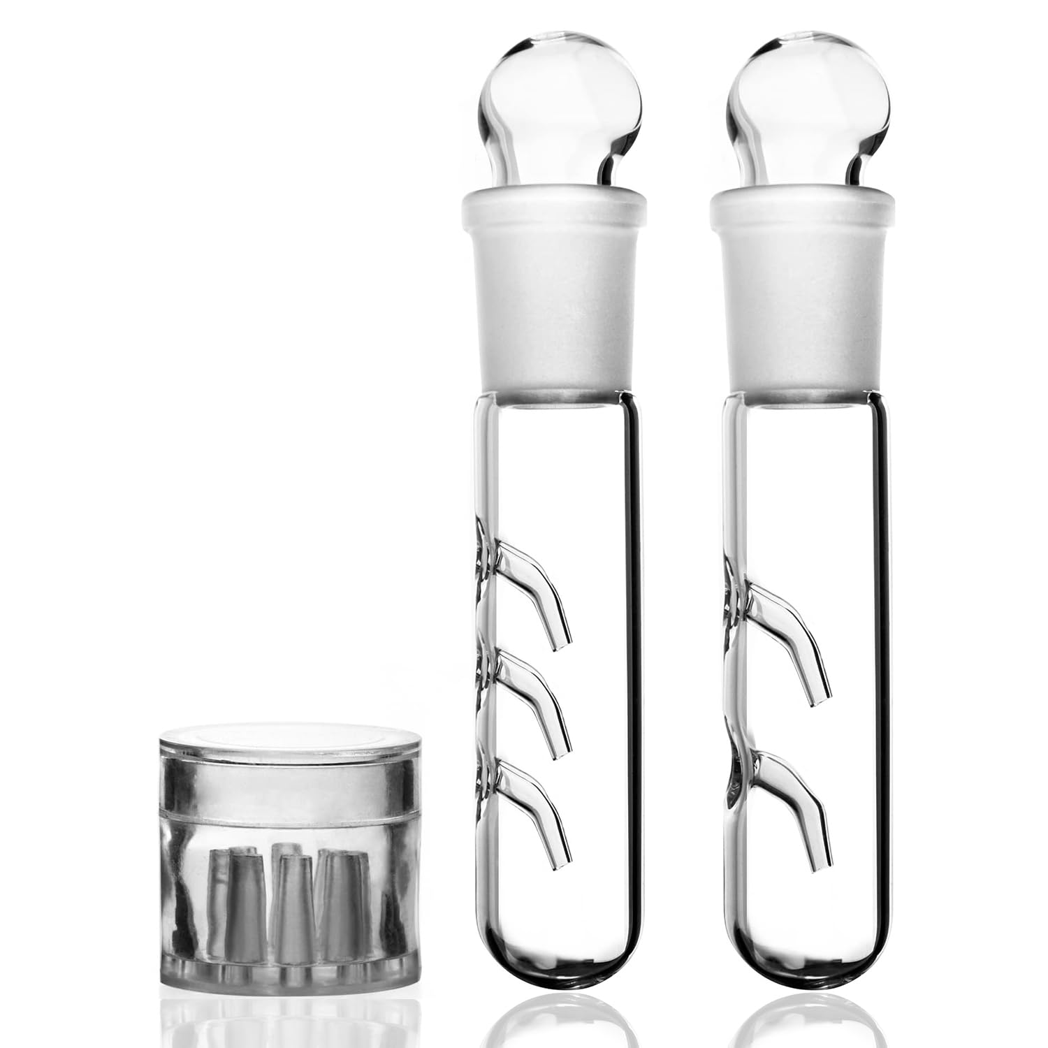 ieron 3Pcs Planaria Trap, 2 Hole 3 Hole Clear Crystal Glass Planaria Trap 8 Holes Acrylic Trap for Fish Tank Aquarium