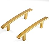 HESTIA HARDWARE 10 Pack | Brushed Gold Cabinet Pull
