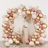 balloon garland Rose Gold Balloon Arch Kit 102pcs Beige Retro Pink Gold view 3