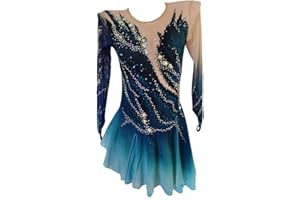 LIUHUO Figure Skating Skirts Children's and Adult's Performance Clothes Gradually Changing Finger Sleeves