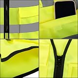 HYCOPROT High Visibility Reflective Safety Vest Yellow M with Pockets view 4