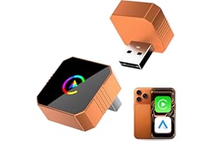 AIMOON Wireless Carplay Adapter for iPhone,Wired CarPlay to Wireless,Android Auto 2in1 Mini USB Design with Fast Stable Connection Car Play for Apple iOS 10+, Android 11+ Version