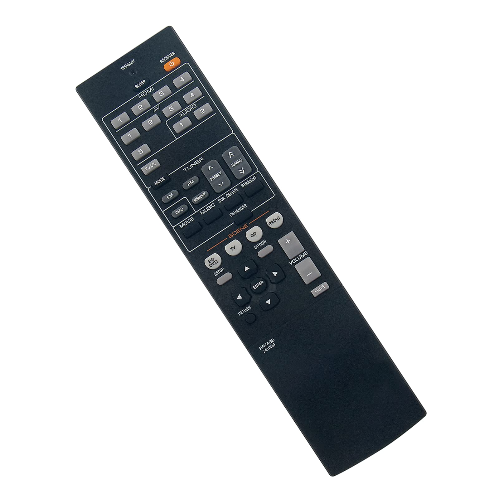 RAV462-ZA11340 Replacement Remote Control -VINABTY-Fit for Yamaha AV Receiver RAV462 ZA11340 Remote control RAV462ZA11340 HTR-2866 HTR2866