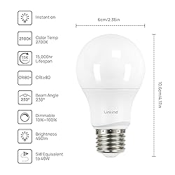 Linkind A19 LED Light Bulbs Dimmable, 40 Watt