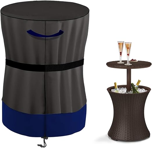 Amazon Com Pacific Cool Bar Cover Outdoor Patio Furniture Cover And Hot Tub Side Table Cover With 7 5 Gallon Beer And Wine Cooler Kitchen Dining