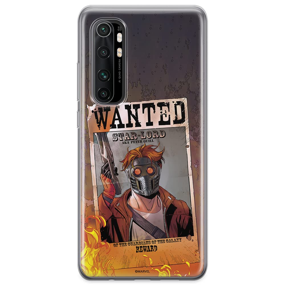 ERT GROUP mobile phone case for Xiaomi MI NOTE 10 Lite original and officially Licensed Marvel pattern Star Lord 001 optimally adapted to the shape of the mobile phone, case made of TPU