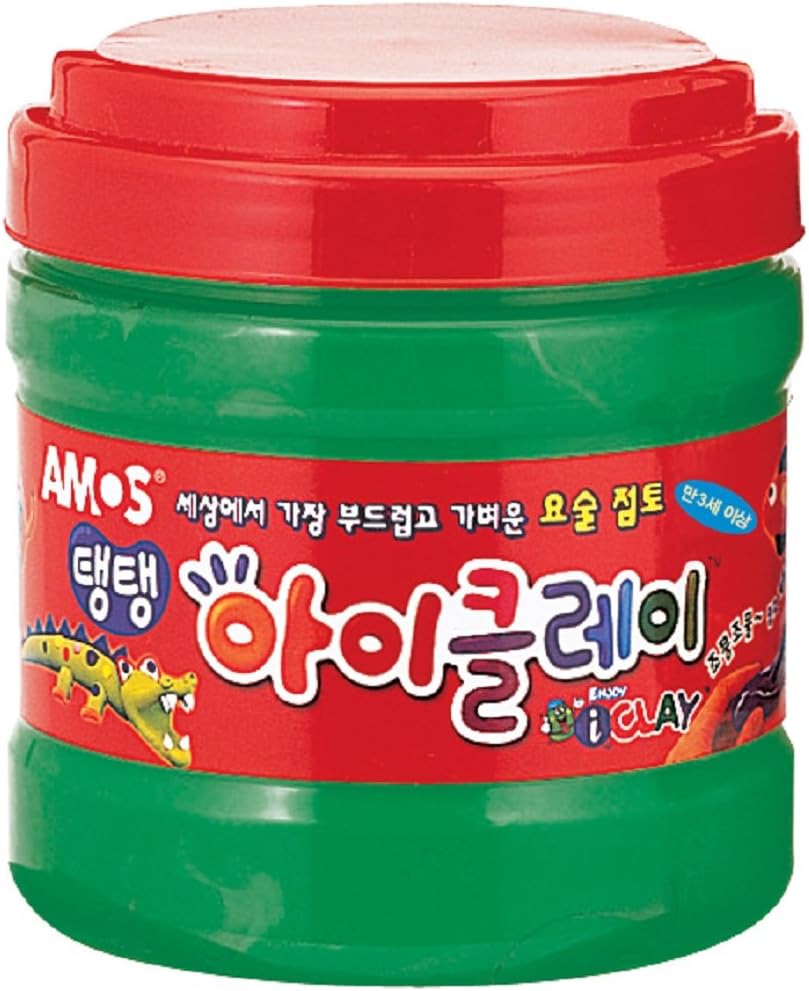 AMOS Clay 400g (14.1oz) Bucket 10 Single Color (Green)