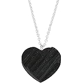 NJCRAFT Heart Necklace for Men & Women | Natural Gemstone Pendant, Chain 16+2 Inch Adjustable | Healing Crystal Jewelry 15–25 Carat