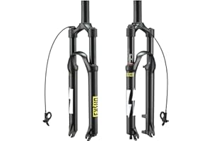NERO CYCLE 27.5/29 Air MTB Suspension Fork, Travel 120mm Rebound Adjust Straight/Tapered Tube 28.6mm QR 9mm Manual/Remote Lockout Mountain Bike Forks, Ultralight Gas Shock XC Bicycle