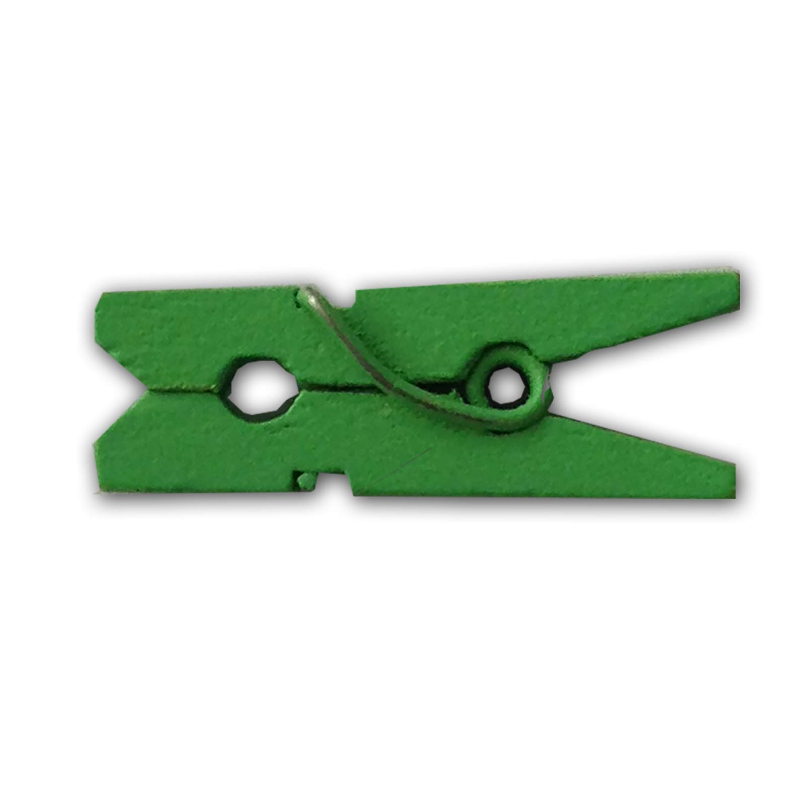 LWR CRAFTS Wooden Mini Clothespins 15 Colors 200 Per Pack 1" 2.5cm (Classic Green)