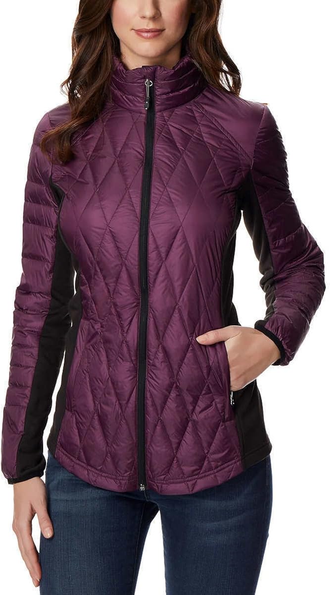 32 DEGREES Ladies' Mixed Media Down Jacket (Purple, XSmall