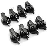 Chicken Head Knob 8PCS Black Vintage Guitar Amplifier Potentiometer Knob with Set Screw