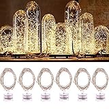 LED String Lights, Jeasun Candle Indoor/Ourdoor Micro LED Lights, 2m/6.5ft,Warm White Color, Battery Operated, Holiday DIY Decor Fairy Lights for Halloween Xmas New Year