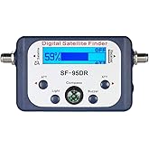 AGPtek Digital Satellite Finder for Dish DirectTV FTA, Signal Meter | Support 950-2150MHz Ku-Band, Audio Tone &amp; LED Indicators for Easy Alignment, Bulit-in Compass