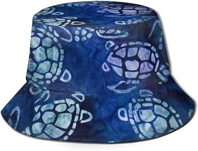 WowMyGod Turtles Blue Bucket Hat Summer Uv Sun Fisherman Cap Unisex for