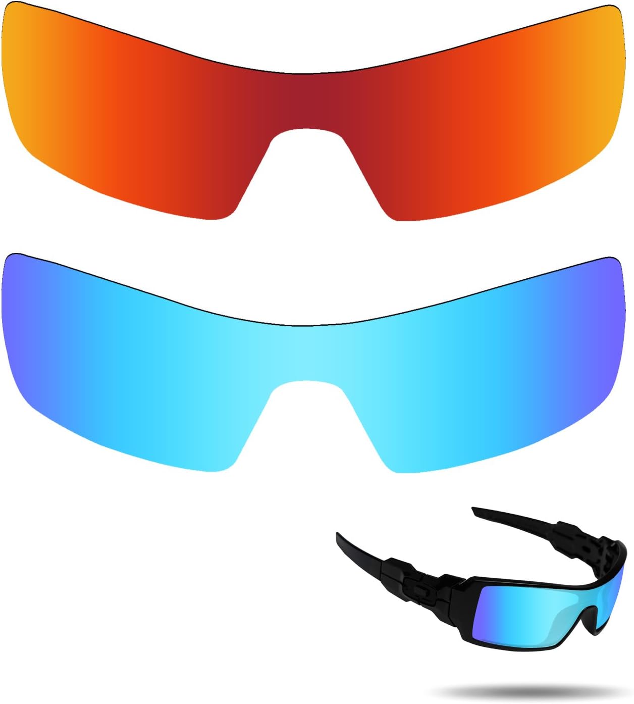 Replacement Lenses for Oakley Oil Rig Sunglasses - Various Colors