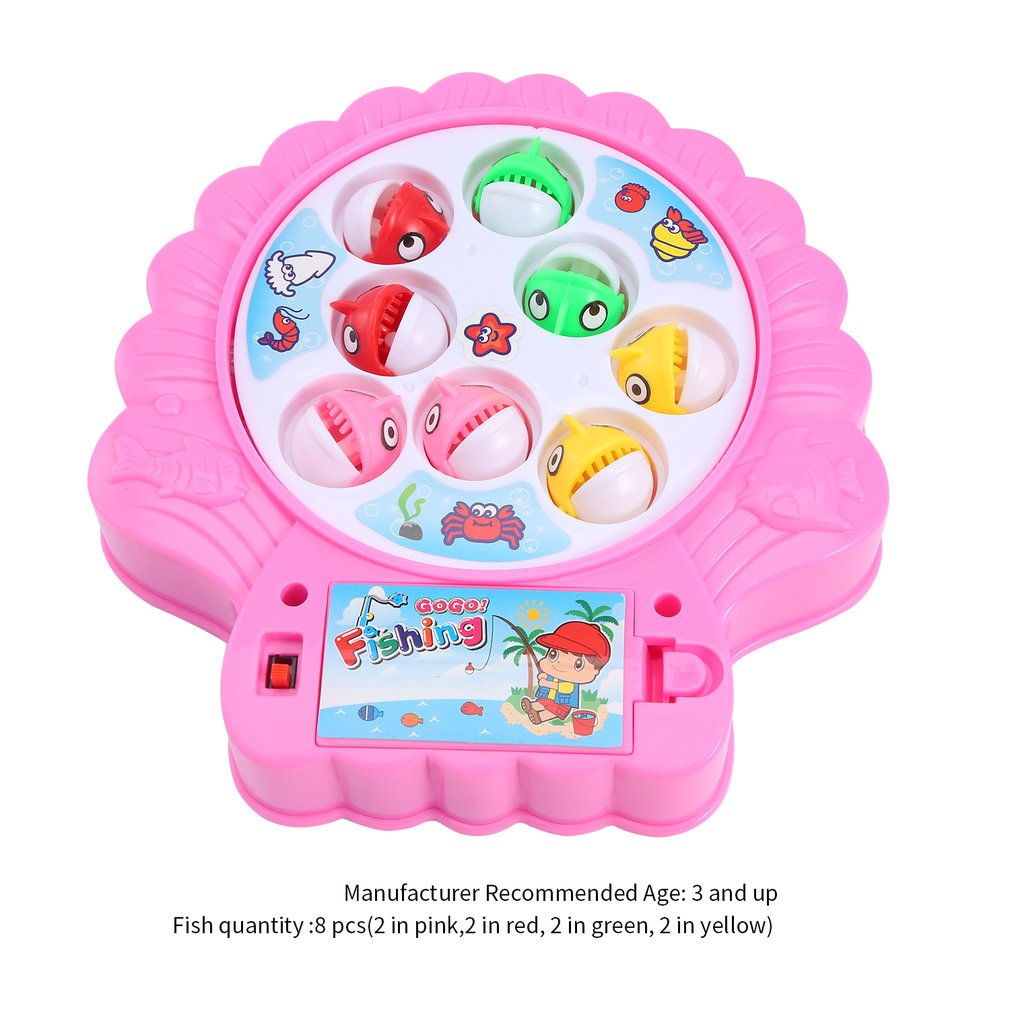 OCDAY Bunte Fische Spielzeug für Kinder, Pink