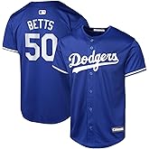 Outerstuff Los Angeles Dodgers Mookie Betts Youth Baseball Jersey, Alternate Blue, Size 8-20