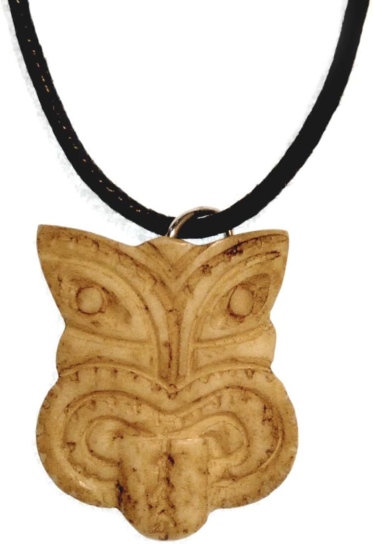 Primitive Tiki Mask Necklace - Tribal Art