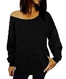 Dutebare Women Off Shoulder Sweatshirt Slouchy