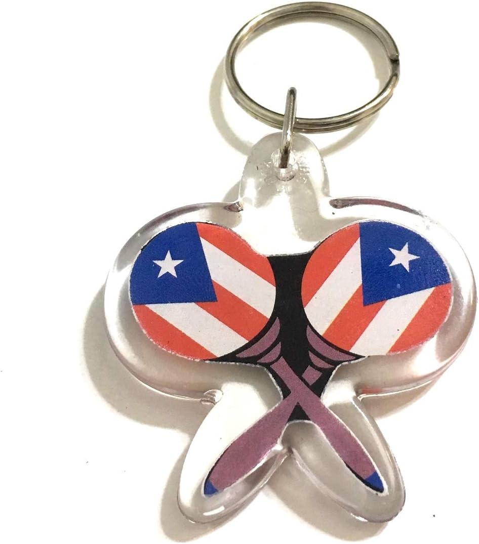Amazon Com Cute Borciua Puerto Rican Keychains Keyrings Llaveros