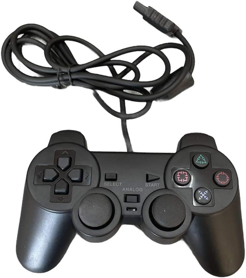 PS2 Analog Controller Dual Shock for Sony PlayStation 2, Silver