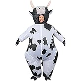 wylksylk Cow Costume Adult,Inflatable Cow Costume,Milk Cow Blow Up Suit Funny Costume for Halloween Party