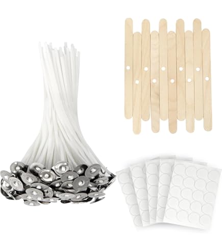 Lot De 20 Mèches à Bougie 8 Pouces – Noyau Coton, Fournitures DIY Fabrication