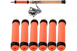Fishing Rod Floats, 6PCS Waterproof Shockproof EPE Fishing Float Tube for Boats and Kayaks, Orange