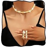 Nicute Women Rhinestone Jewelry Set Crystal Choker Earrings Set Line Necklace for Prom Bridal Wedding Jewelry