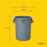 Rubbermaid Commercial Vented Brute Round 76 Litre Container Blue FG262073BLUE view 7