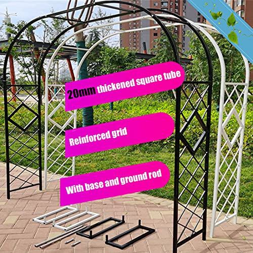 Gnova Rosenbogen Tor,schwerlast Pergola,Garten Rankhilfe Kletterpflanzen,Gartendeko Stahlrahmen,Breite 1.4 m,1.8 m,2.2 m… – Bild 5
