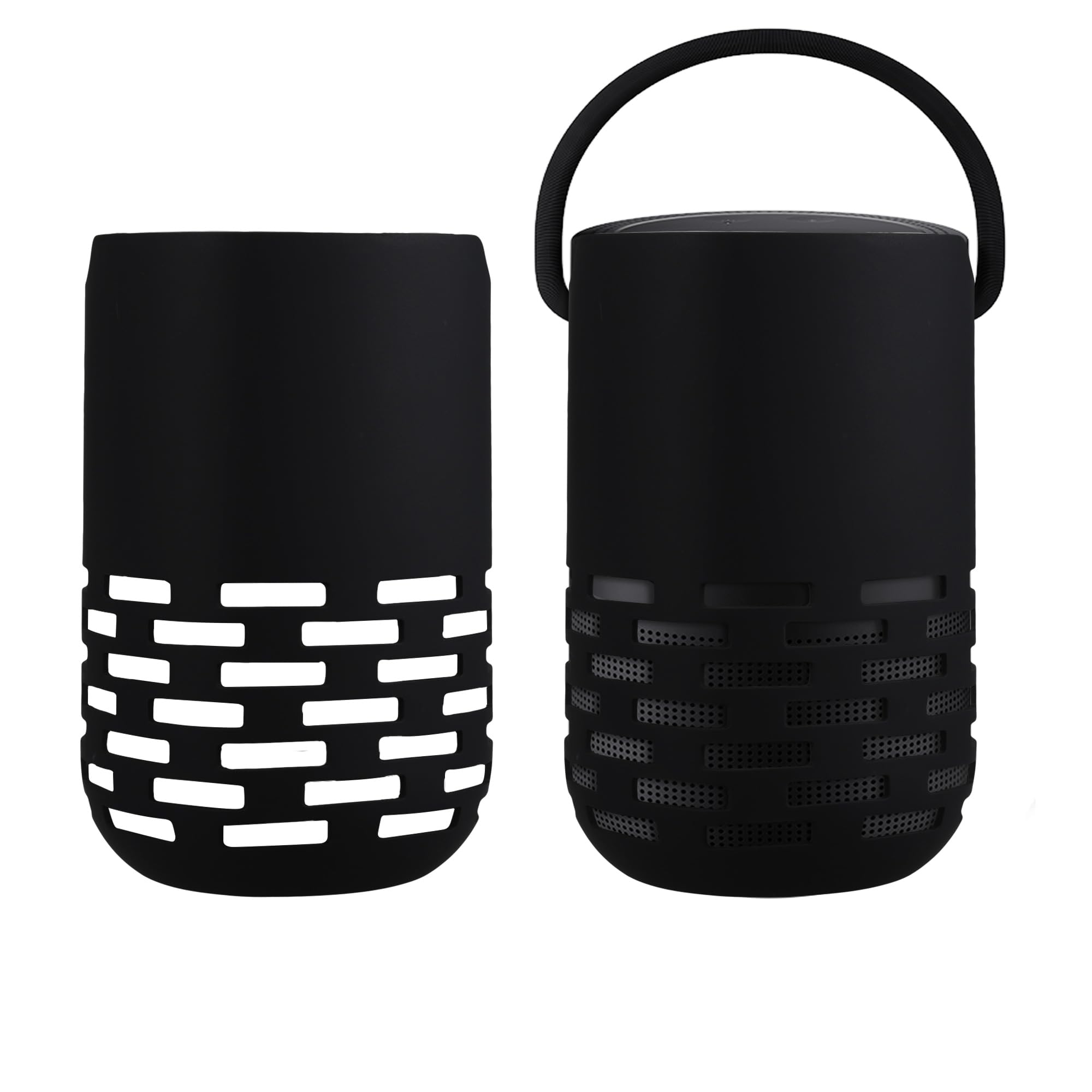 kwmobile Silicone Case Compatible with Bose Portable Home Speaker - Case Protective Mini Speaker Cover - Black