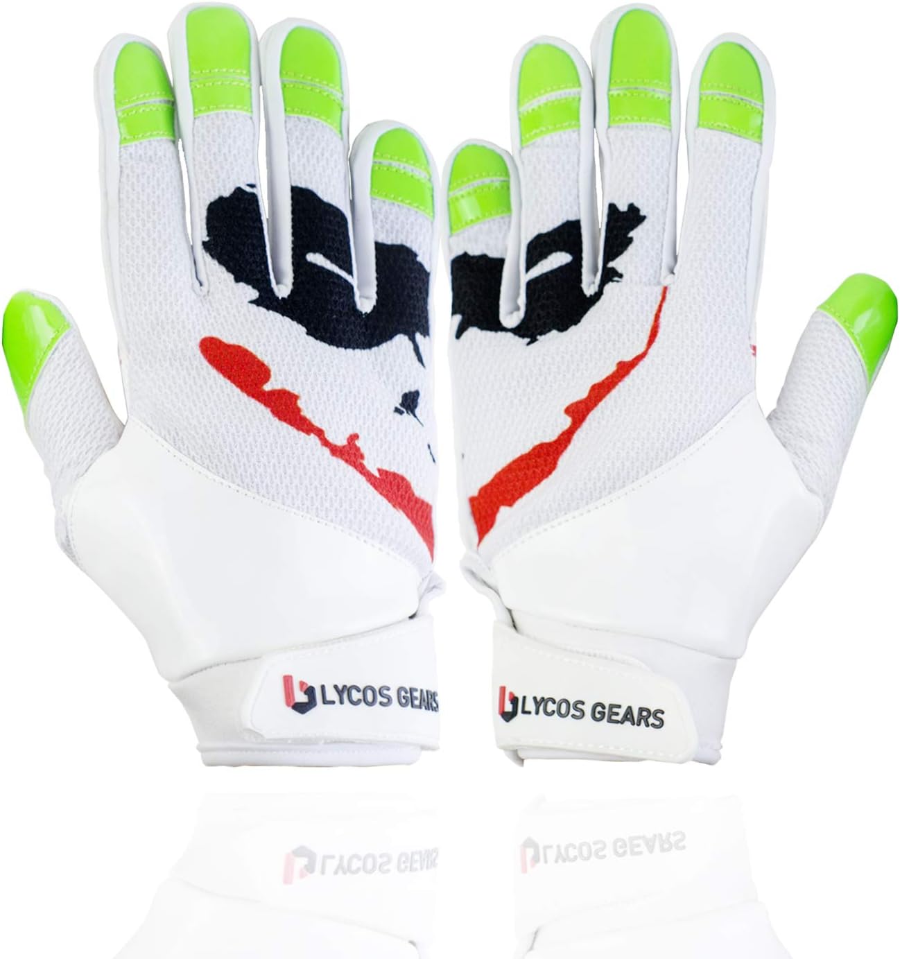 Lycos Gears Football Gloves for Youth – Lineman Receiver Gloves for Kids, Men and Women – Joker Grip Boost Football Gloves in White Color for Boys and Adults – Made of Durable & Comfortable Material : Sports & Outdoors