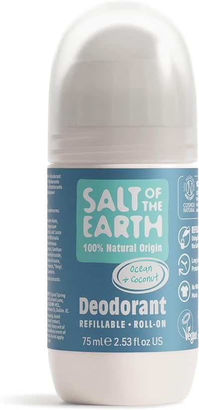 Salt Of The Earth Natural Refillable Roll On Deodorant Ocean & Coconut 75ml