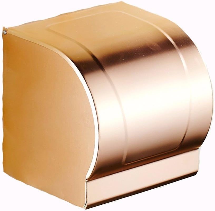 Rose-gold toilet boxes bathroom toilet tray European-style space aluminium coils thicken vintage tissue holder waterproof creative