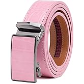 Fabio Valenti Mens Belt,Ratchet Belt Dress with 1 3/8" Genuine Leather with Easier Adjustable Buckle, Trim to Fit