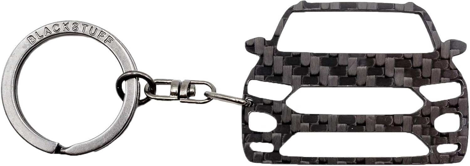 BlackStuff Carbon Fiber Keychain Keyring Ring Holder Compatible with T-ROC 2017 BS-915 - Image 3